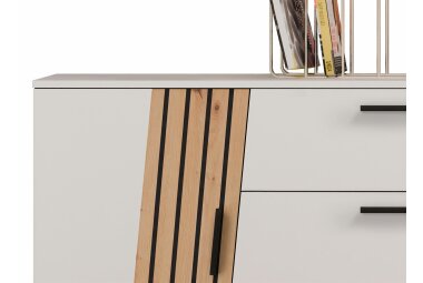 Sideboard Jacky 160x44x80 Weiss/Artisan Eiche 10301