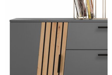 Sideboard Jacky 160x44x80 Grau/Artisan Eiche 10303