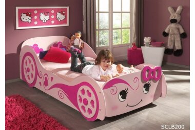 Autobett Kalotina 213x101x68 Kinderbett Spielbett MDF Rosa 17036