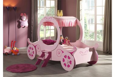 Kutschenbett Kasey 240x168x168 Kinderbett Spielbett MDF Rosa 17038