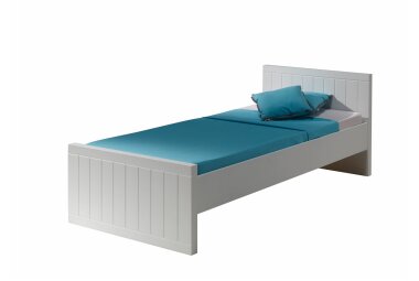 Einzelbett Kamaria 210x95x77 Kinderbett MDF Weiß 17048