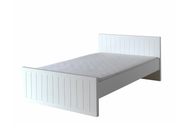 Jugendbett Kamaria 210x126x80 Seniorenbett MDF Wei&szlig;...