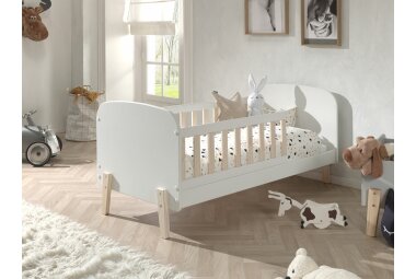 Babybett Karilynn 147x77x68 Gitterbett MDF+Massivholz...