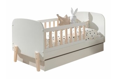 Babybett Karilynn 147x77x68 Gitterbett MDF+Massivholz...