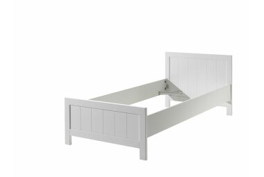 Einzelbett Karalynn 208x96x77 Jugendbett MDF+Massivholz...