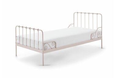 Metallbett Kamenka 205x95x90 Einzelbett Metall rosa 17171