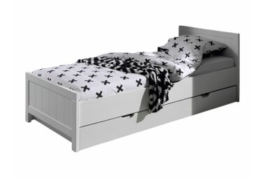 Einzelbett mit Bettschublade Karalynn 207x96x77 MDF...