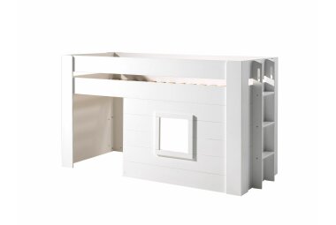 Bett mit Vorhang Karola 215x96x120 Spielbett MDF...