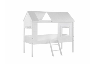 Baumhaus Bett Kanika 209x137x185 Spielbett MDF Wei&szlig;...