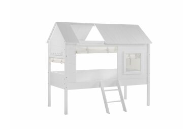 Baumhaus Bett mit Vorhang Kanika 209x137x185 Spielbett...