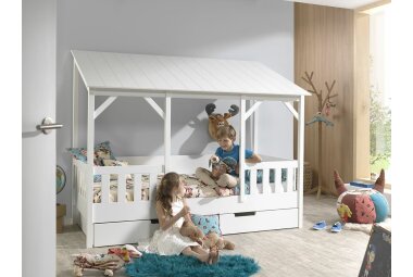 Hausbett Katee 214x105x174 Kinderbett MDF+Massivholz...