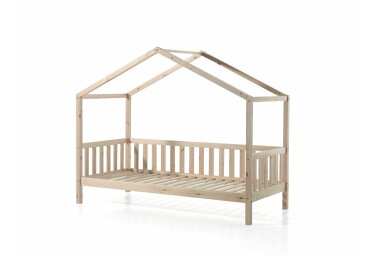 Hausbett Kapua 210x97x170 Kinderbett Massivholz Natur 17218