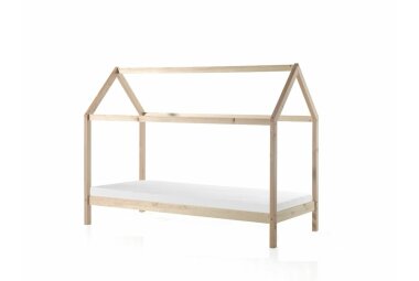 Hausbett Kapua 208x98x159 Kinderbett Massivholz Natur 17220