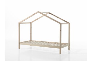 Hausbett Kapua 210x97x170 Kinderbett Massivholz Natur 17224