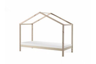 Hausbett Kapua 210x97x170 Kinderbett Massivholz Natur 17224