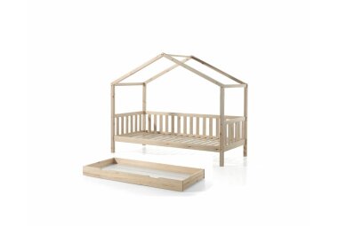 Hausbett Kapua 210x97x170 Kinderbett Spielbett Massivholz...