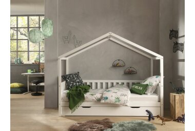 Hausbett Kapua 210x97x170 Kinderbett Spielbett Massivholz...