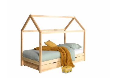 Hausbett Kapua 208x98x159 Kinderbett Spielbett Massivholz...