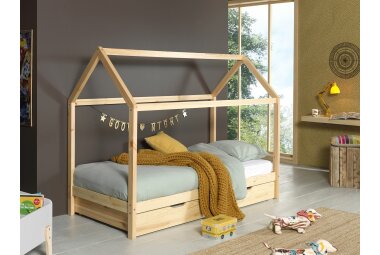 Hausbett Kapua 208x98x159 Kinderbett Spielbett Massivholz...