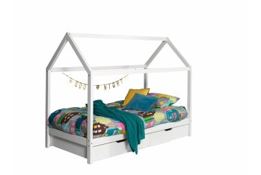 Hausbett Kapua 208x98x159 Kinderbett Spielbett Massivholz...