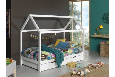 Hausbett Kapua 208x98x159 Kinderbett Spielbett Massivholz...