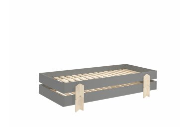 Stapelbett (2er Set) Karlene 204x94x48 MDF Grau 17355