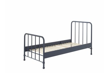 Metallbett Kay 97x206x110 Einzelbett Metall Blau matt 17360