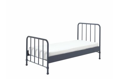 Metallbett Kay 97x206x110 Einzelbett Metall Blau matt 17360