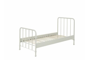 Metallbett Kay 97x206x110 Einzelbett Metall Weiß...