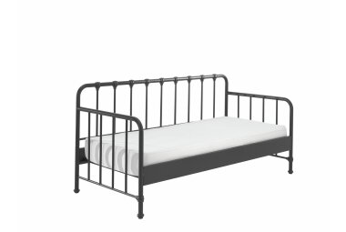 Metallbett Kay 97x206x110 Einzelbett Metall Schwarz matt...