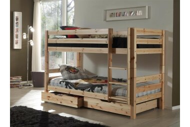 Etagenbett Karolina 210x105x140 Hochbett Massivholz natur...