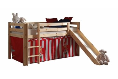 Spielbett mit Rutsche Karolina 210x218x114 Massivholz...