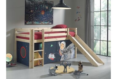 Spielbett mit Rutsche Karolina 210x218x114 Massivholz...