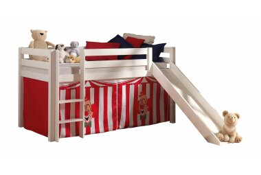 Spielbett mit Rutsche Karolina 210x218x114 Massivholz...