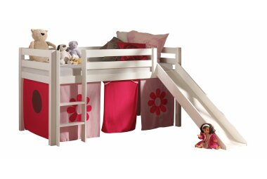 Spielbett mit Rutsche Karolina 210x218x114 Massivholz...