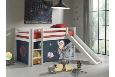 Spielbett mit Rutsche Karolina 210x218x114 Massivholz...