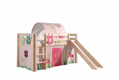 Spielbett mit Rutsche Karolina 210x218x114 Massivholz...