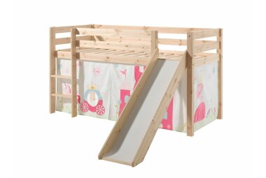 Spielbett mit Rutsche Karolina 210x218x114 Massivholz...