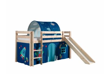 Spielbett mit Rutsche Karolina 210x218x114 Massivholz...