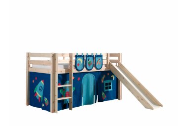 Spielbett mit Rutsche Karolina 210x218x114 Massivholz...