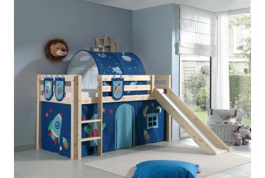 Spielbett mit Rutsche Karolina 210x218x114 Massivholz...