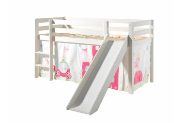 Spielbett mit Rutsche Karolina 210x218x114 Massivholz...