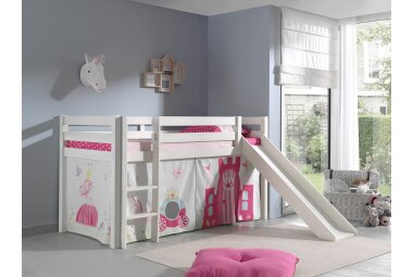 Spielbett mit Rutsche Karolina 210x218x114 Massivholz...