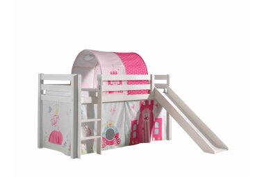 Spielbett mit Rutsche Karolina 210x218x114 Massivholz...