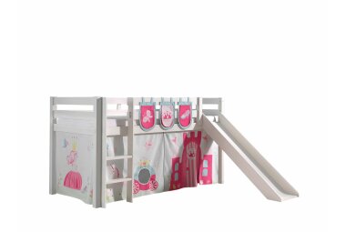 Spielbett mit Rutsche Karolina 210x218x114 Massivholz...