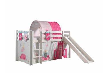 Spielbett mit Rutsche Karolina 210x218x114 Massivholz...