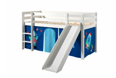 Spielbett mit Rutsche Karolina 210x218x114 Massivholz...