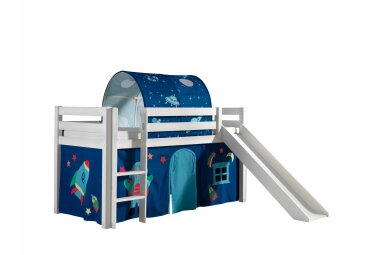 Spielbett mit Rutsche Karolina 210x218x114 Massivholz...