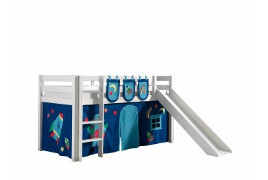 Spielbett mit Rutsche Karolina 210x218x114 Massivholz...