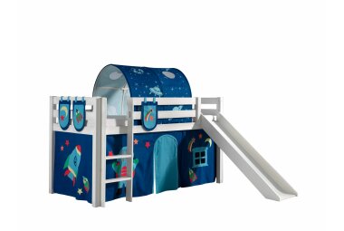 Spielbett mit Rutsche Karolina 210x218x114 Massivholz...